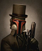 Headhunter - Victorian Boba Fett - Steampunk Star Wars Art by Greg Peltz