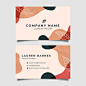 Abstract business card template with pas... | Free Vector #Freepik #freevector #business #abstract #card #template