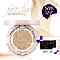 eSpoir—에스쁘아 페이스 슬립 누드 쿠션 듀이 SPF50+ PA+++(리필내장)