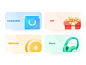 Icon coin commodity headset music gift 金币 音乐 耳机 礼物 商品 illustration 图标设计 图标 app app ui icon 插画 100days design ui