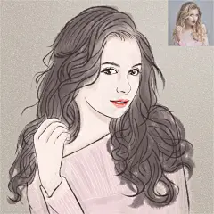 复古风文艺手绘画像漫画设计真人转手绘头像定制写实铅笔素描板绘-淘宝网