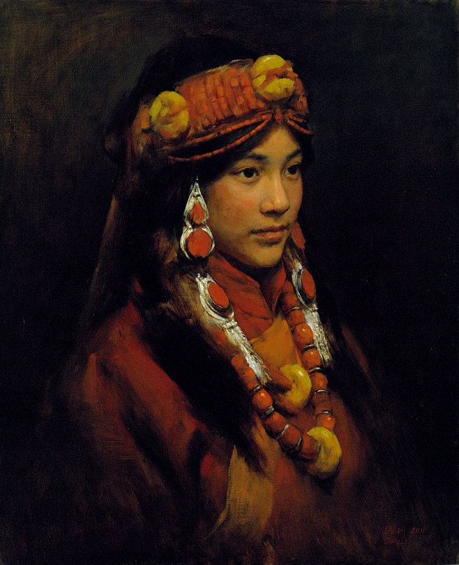 张利《甘南藏女》，2011