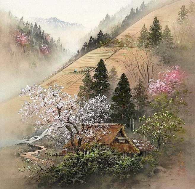 [60P]风和物语-描绘日本乡村生活油画...