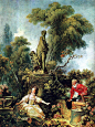 Jean-Honoré Fragonard The Meeting (Part of the Progress of Love series), 1771