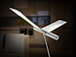 The Seagull Lamp by Qisdesign: Fly your seagull by turning the rear knob to adjust the wings and the angle of the light. Turn the front knob to adjust the intensity of the LED light.