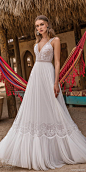 asaf dadush 2019 bridal sleeveless thick straps v neckline embellished bodice romantic a line ball gown wedding dress (3) mv