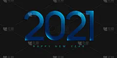 2021 happy new year text vector design.
