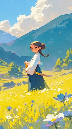 漫画风美女人物高清模板免费下载-趣麦麦图