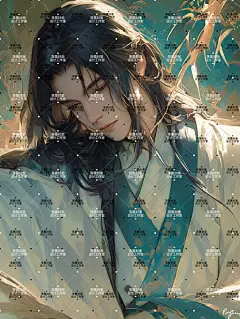 AI版权图古风男262