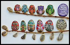 Une collection de galets &quot;Hiboux&quot;