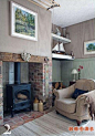 英国壁炉传统起居室住宅House