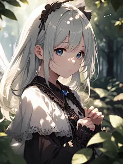 #女の子 girl in forest - SDAI的插画