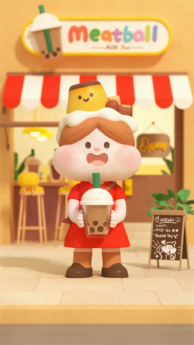 MeatBall 3D RENDERING-花瓣网