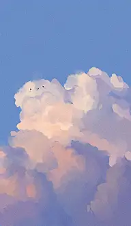 日系清新云朵微信状态背景图