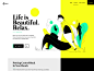 ❥beat nature plants relax dude page landing website branding illustration logo icon
