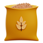 Seeds Bag 3D Illustration