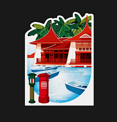 小命岛采集到插画-平涂