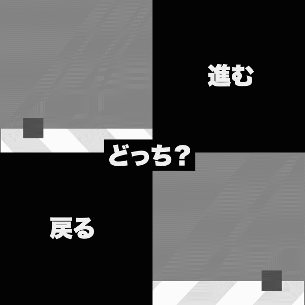 戻ると進むの疑問 : 戻るは「⬅︎」を指...