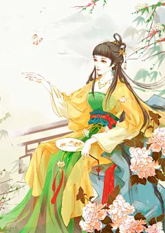 古风手绘美人  公羊子/绘