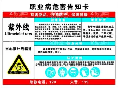 职业病危害告知卡  - 源文件下载【酷图网】紫外线,安全告知牌,安全警示牌,展板海报,告知卡,有毒物品,
