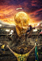 Brazil 2014 World Cup : Timelapse: https://www.youtube.com/watch?v=U0UtyFXw2cgConcept Art for the Fifa World Cup Brazil.I wanted to do something epic, something with the world cup bursting out of the picture. The scene depicts the cup rising through the s