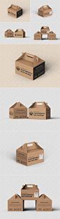 一次性棕色牛皮纸食品配送盒包装模型PSD样机.jpg