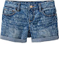 Girls Printed Denim Shorts