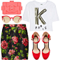 A fashion look from February 2014 featuring Kenzo t-shirts, Miu Miu mini skirts and Zara sandals. Browse and shop related looks.