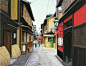 【日本插画师Hiroki的东京小镇街头建筑水彩画欣赏】
能漫步在这样美丽的小镇的街道上，享受一份阳光和午后，真是件让人很开心的事情．．．
