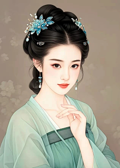 字裏行間采集到浣溪沙-工笔当代人物绘画