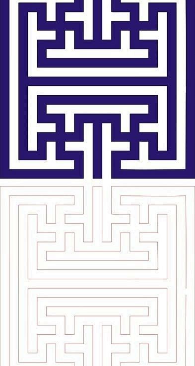 正方形宝蓝色中式万字纹图案窗格镂空花纹