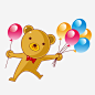 拿着气球的小熊高清素材 动物设计 卡通 小熊 拿着气球 棕熊 免抠png 设计图片 免费下载