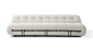 Soriana 98" Fabric Sofa, Blanc Boucle