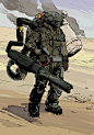 Honey Badger, Joe Peterson : Some more military stuff. This time experimenting with some heavy inks/comic-book style.  Let me know what you think!