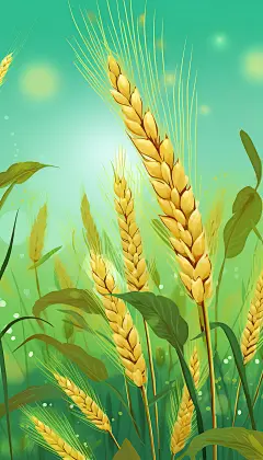 谷雨时雨二十四节气插画