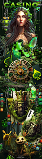 Best Forest Casino Design Green Theme :: Behance