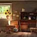 Moving Day, Robert Craig : The idea was to do a room in a house where the occupants had recently moved in and try to get the character from that. I tried to get a clash of older and more modern objects, like the old fashioned, antique style desk and newis