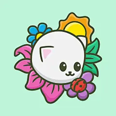 卡通可爱小猫咪插画矢量图设计素材