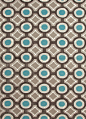 Modern Geometric Pattern Blue Polyester Tufted Rug - BR30, 7.6x9.6 contemporary rugs