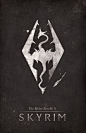 The Elder Scrolls V Skyrim video games poster designs by Dylan West.: 