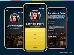 个人投资组合/简历/简历模板UI设计作品网页设计官网介绍页首页素材资源模板下载