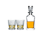 RIEDEL Tumbler Collection Fire Whisky Set - 2 Whisky Tumbler + Decanter : The Whisky glass is perfect for complimenting any table setting, from elegant to casual.Fire is distinguished by its dynamic, flame-like decoration, designed by Georg Riedel. These 