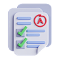 Result Sheet 3D Icon