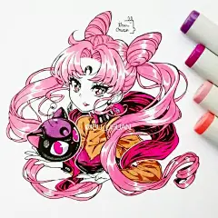 马克笔，ibu_chuan的萌系手绘作品