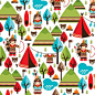 Cute indian haunting illustration pattern Art Print