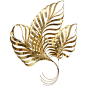 Large Vintage Brass Leaf Wall Sculpture by Curtis Jere