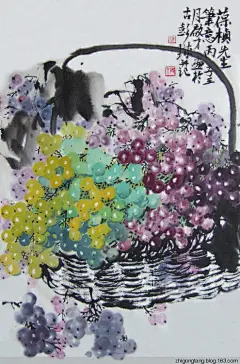 陈启才写意国画花鸟作品