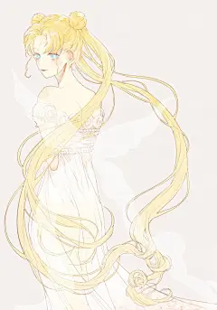 #美少女战士#♡#卡通动漫女头像#♡温婉如月光的倩妮迪和月亮公主（后几张可以平铺做手机壁纸 ）