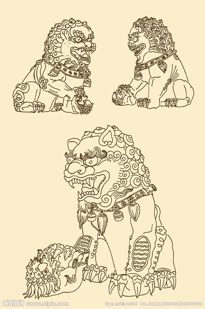 中国纹样狮子大图点击还原