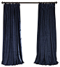 Signature Midnight Blue Doublewide Blackout Velvet Single Panel, 100"x108" traditional-curtains